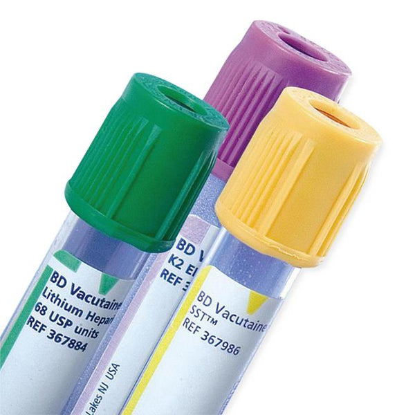 Vacutainer Blood Collection Tubes with Serum Clot Activator, Plastic, Royal  Blue Hemogard Closure, Paper Label, 13 x 100 mm, 6 mL