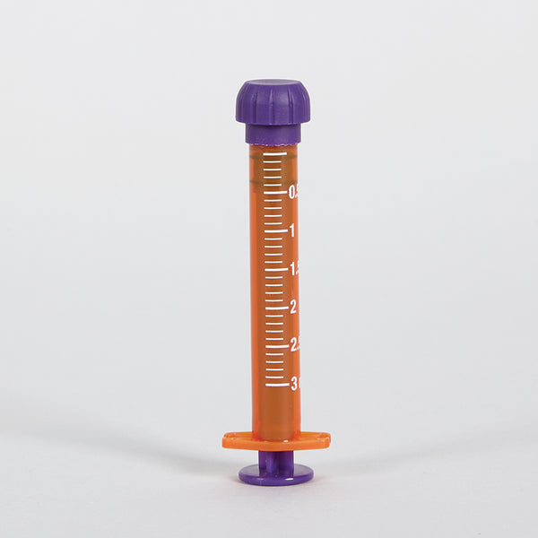 Low Dose ENFit Syringes, 3mL Amber, Case