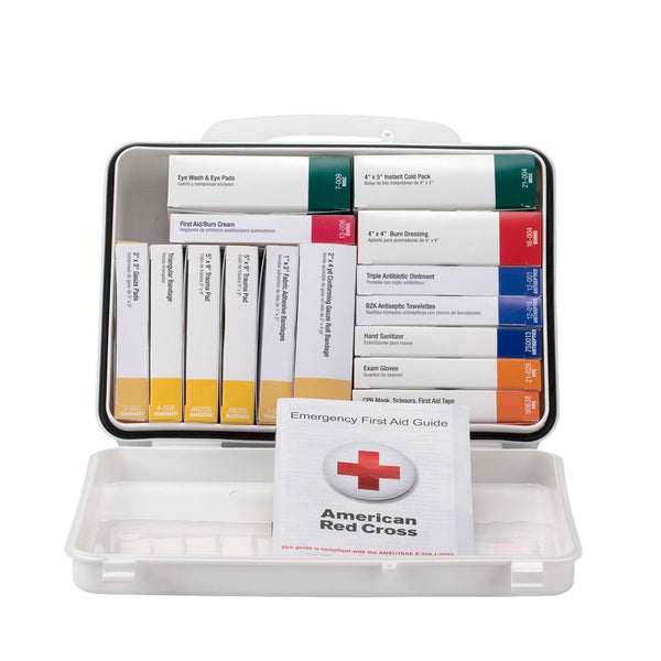 16 Unit First Aid Kit, ANSI A, Plastic Case