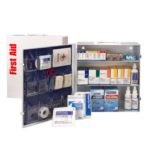 3 Shelf First Aid ANSI A+ Metal Cabinet, w/ Meds