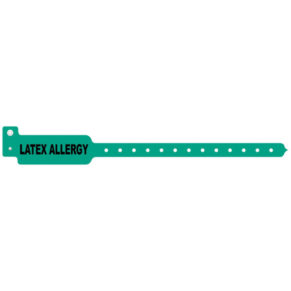 Wristband, Adult/ Pediatric,Latex Allergy, Green