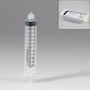 Sterile Monoject™ Luer Lock Syringes, Pharmacy Tray, 12mL, Case