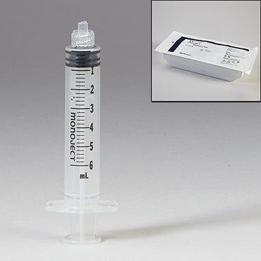 Sterile Monoject™ Luer Lock Syringes, Pharmacy Tray, 6mL, Case