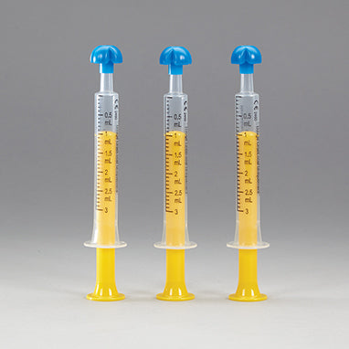 HCL® by Comar® Oral Dispensers with Tip Caps, 3mL - Clear