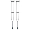 Underarm Crutches McKesson Aluminum Frame Tall Adult 350 lbs. Weight Capacity Push Button / Wing Nut Adjustment