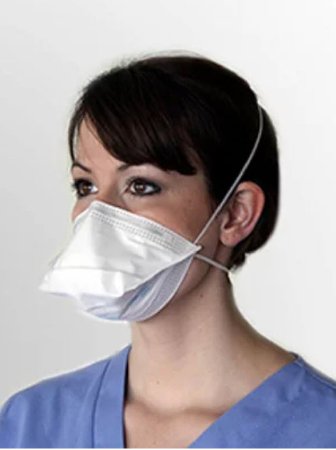 Particulate Respirator / Surgical Mask ProGear® Medical N95 Flat Fold Pouch Elastic Strap Regular White NonSterile ASTM Level 3