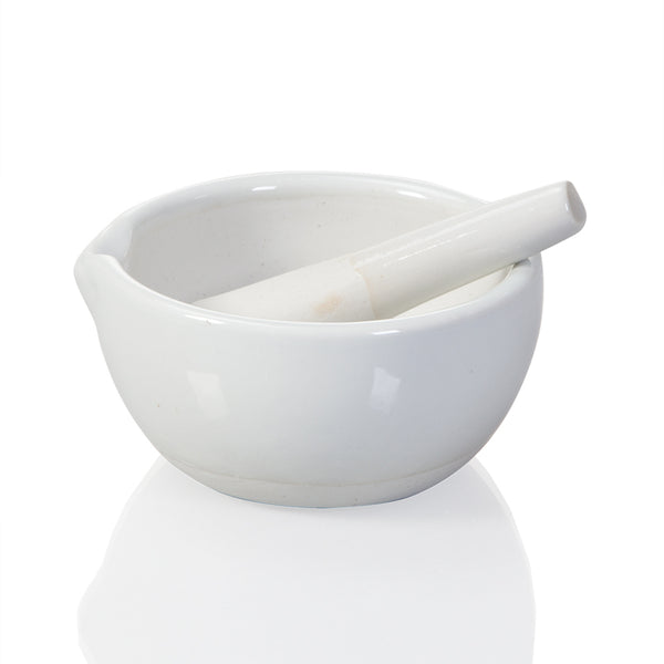 Porcelain Mortar and Pestle Set, 3-3/8 oz