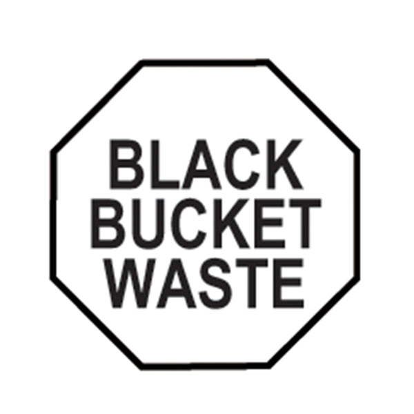 Black Bucket Waste Vinyl Labels