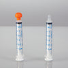 Oral Dispensers with Tip Caps, 3mL, Clear/Blue Markings, 100 Pack