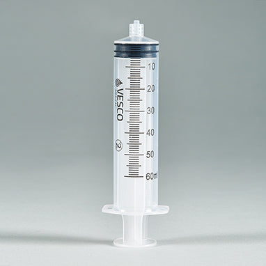 Sterile Vesco Luer-Lock Syringes, 60mL, Case