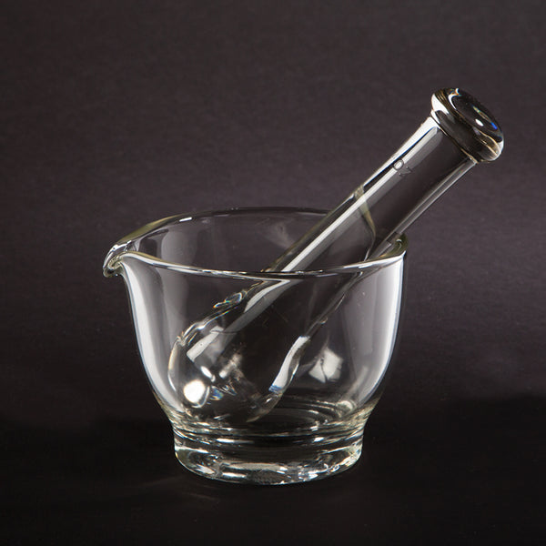 Flint Glass Mortar and Pestle Set, 4 oz