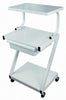 Z Cart Steel 3 Shelf w/Drawer White