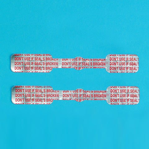 Short Tamper-Indicating Syringe Seals with Preprinted Messages