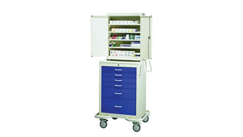 AliMed® Standard Series 6-Drawer Suture Cart, Key Lock