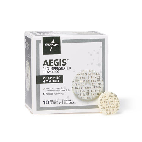 Aegis CHG-Impregnated Foam Disc Dressing, 1