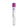 Vacutainer Blood Collection Tube with K2 EDTA, Plastic, Lavender Hemogard Closure, Paper Label, 13 x 100 mm, 6 mL, 10.8 mg