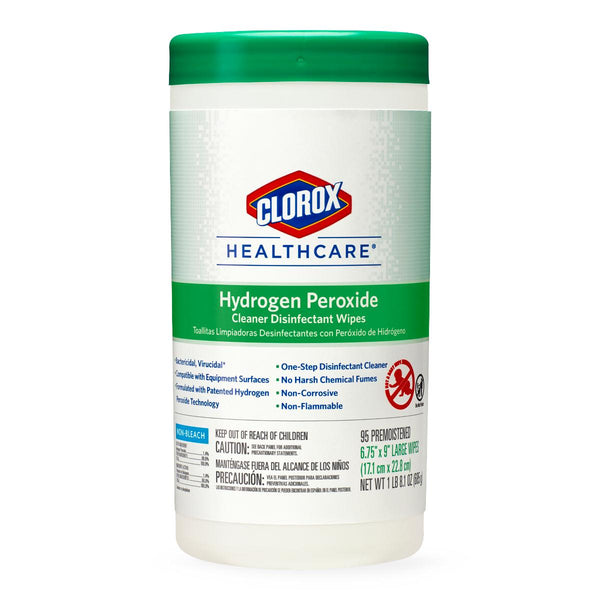 Clorox Hydrogen Peroxide Wipes, 155 Wipes, 6.75