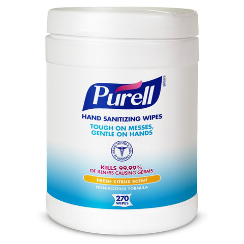 Purell Sanitizing Wipes with Benzalkonium Chloride, Sterile, 270-Count