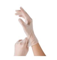 Vinyl powder-free clear exam gloves