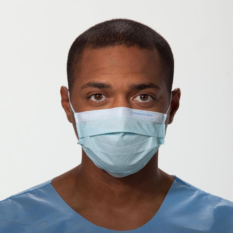 Pleated Procedure Mask, Earloops, Blue