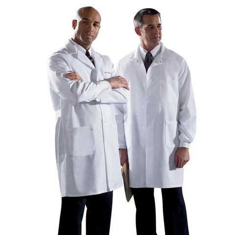 Unisex/Men's Staff Length Lab Coats   MDT12WHT48E