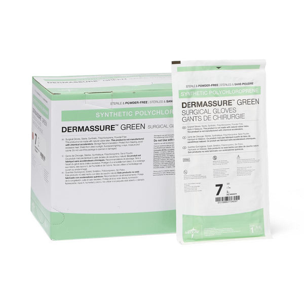 Dermassure Green Surgical Gloves, Size 7