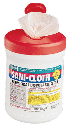 Super Sani-Cloth Germicidal Disposable Wipes, 6