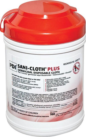 Sani-Cloth Plus Germicidal Disposable Cloths, 6