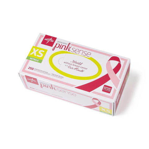 XS Generation Pink Sense Powder-Free Nitrile Exam Gloves, Size XS