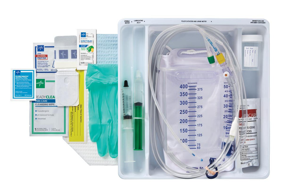 Level 1 Urine Meter Foley Tray with 400 Series Foley Catheter Temperat