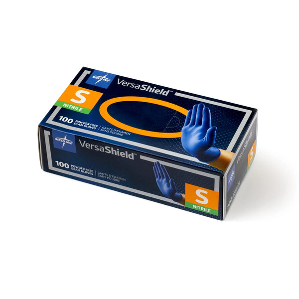 VersaShield Textured Powder-Free Nitrile Exam Gloves, Size S