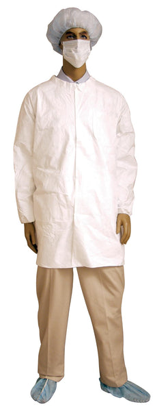 Tyvek Labcoats by Connecticut Clean Room Corp CCXTY212SWH