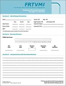 FRTVMI Summary/Response Booklet, Ages 510 (25)