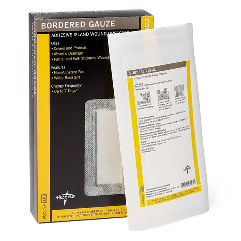 Bordered Gauze Adhesive Island Wound Dressing MSC3236