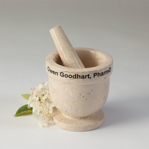 Botticino Mortar and Pestle, Personalized