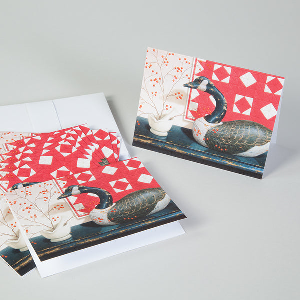 Goose and Quilt Mortar and Pestle Note Cards