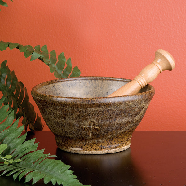 Handthrown Mortar and Pestle