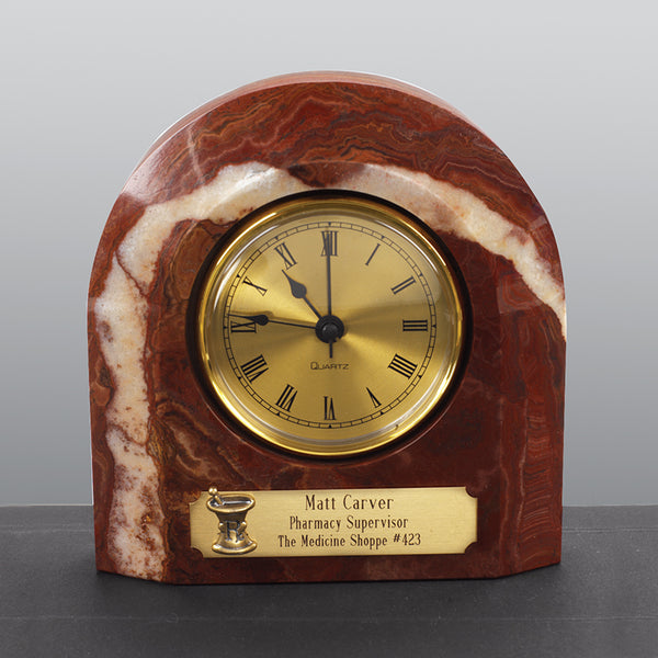 Personalized Amber Swirl Clock